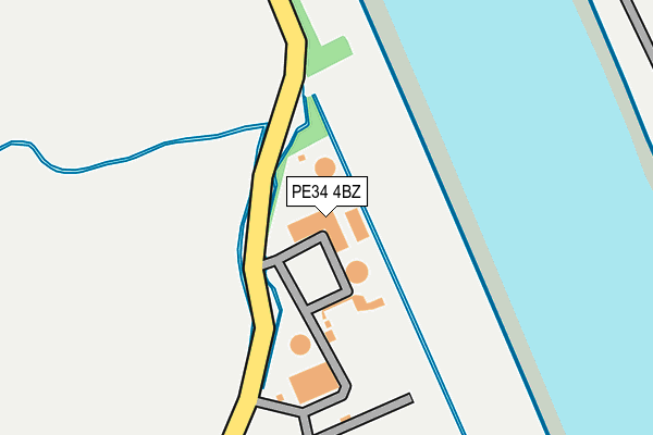 PE34 4BZ map - OS OpenMap – Local (Ordnance Survey)