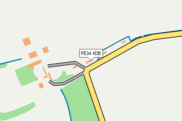 PE34 4DB map - OS OpenMap – Local (Ordnance Survey)