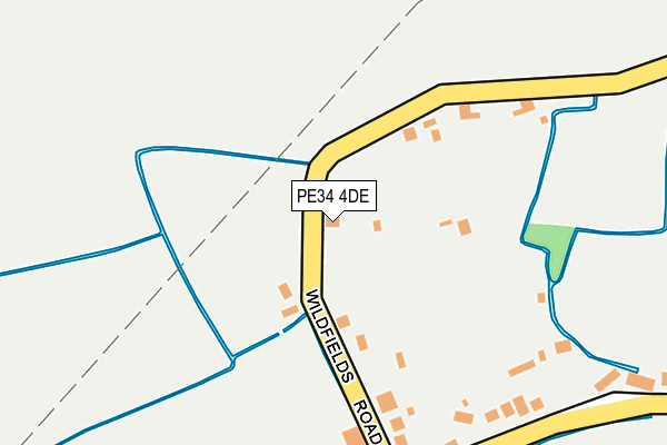 PE34 4DE map - OS OpenMap – Local (Ordnance Survey)