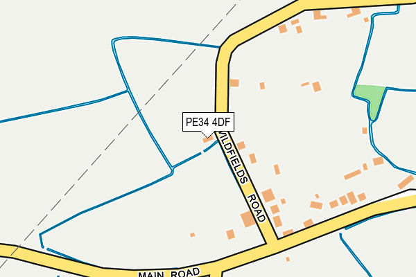 PE34 4DF map - OS OpenMap – Local (Ordnance Survey)