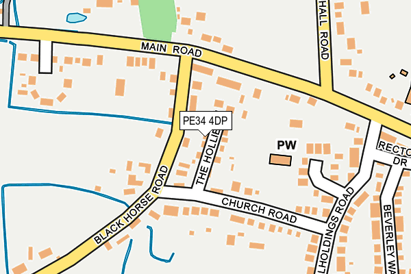 PE34 4DP map - OS OpenMap – Local (Ordnance Survey)