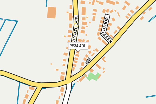 PE34 4DU map - OS OpenMap – Local (Ordnance Survey)