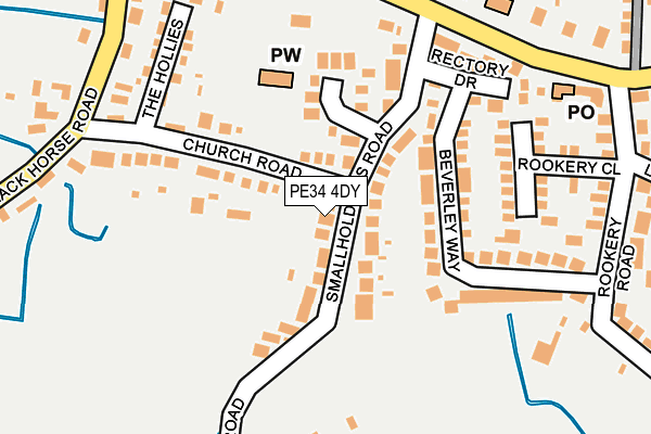 PE34 4DY map - OS OpenMap – Local (Ordnance Survey)