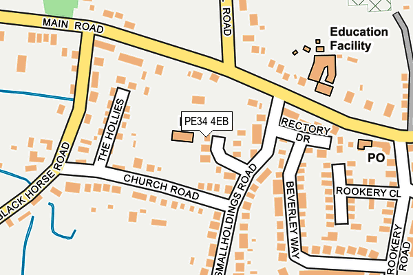 PE34 4EB map - OS OpenMap – Local (Ordnance Survey)