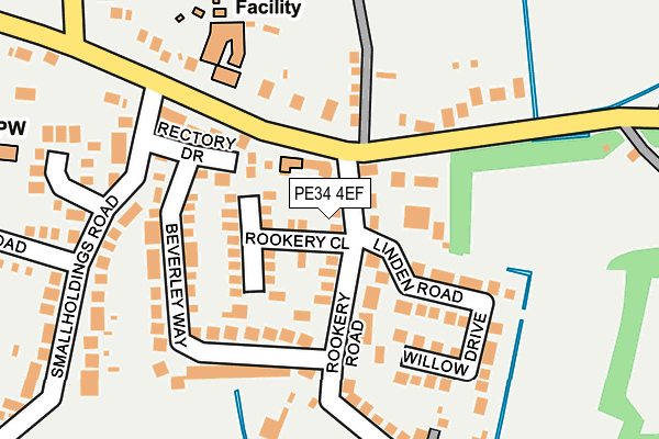 PE34 4EF map - OS OpenMap – Local (Ordnance Survey)