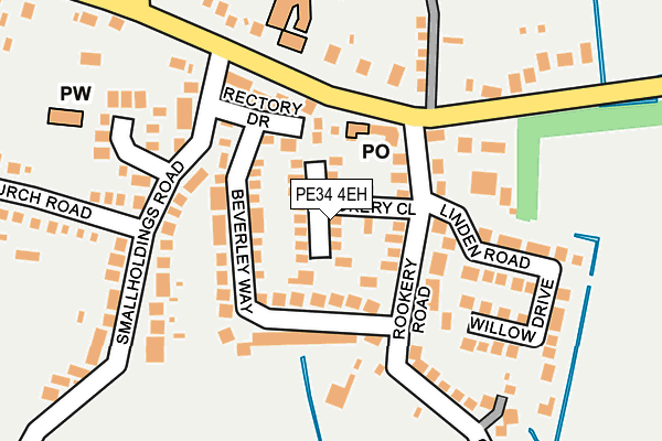 PE34 4EH map - OS OpenMap – Local (Ordnance Survey)