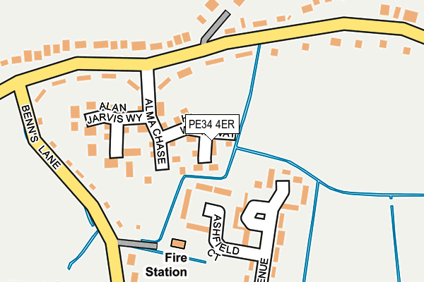 PE34 4ER map - OS OpenMap – Local (Ordnance Survey)