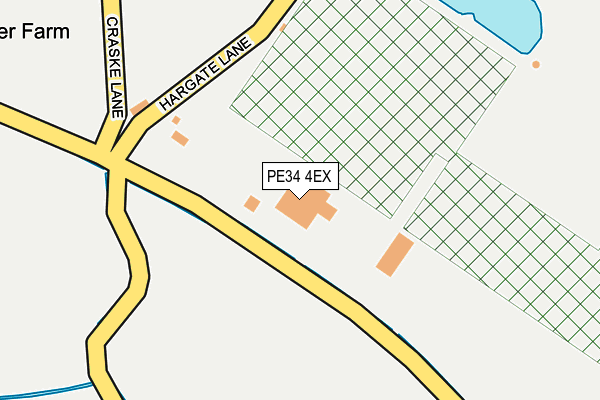 PE34 4EX map - OS OpenMap – Local (Ordnance Survey)