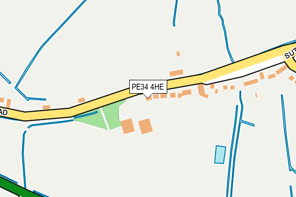 PE34 4HE map - OS OpenMap – Local (Ordnance Survey)