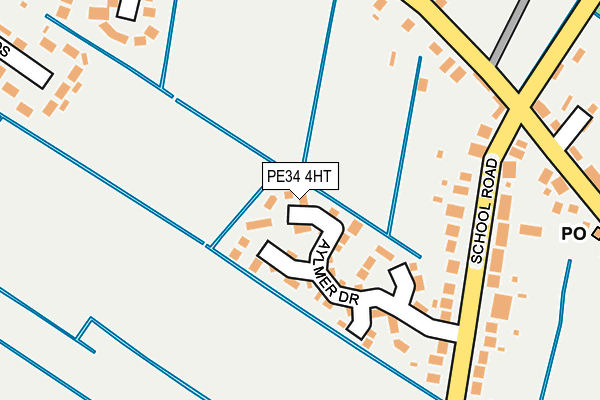PE34 4HT map - OS OpenMap – Local (Ordnance Survey)