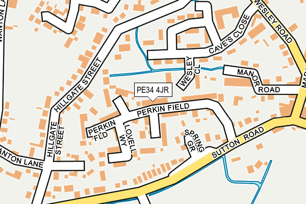 PE34 4JR map - OS OpenMap – Local (Ordnance Survey)