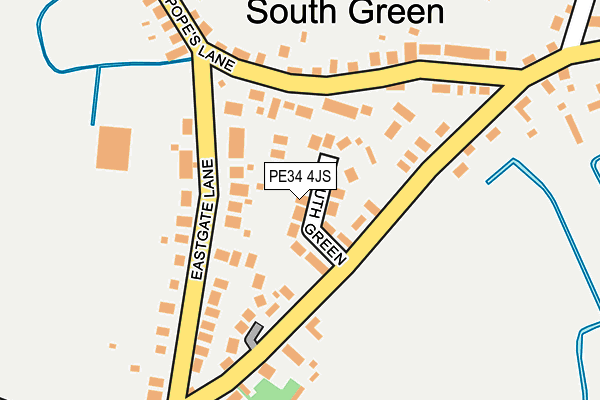 PE34 4JS map - OS OpenMap – Local (Ordnance Survey)