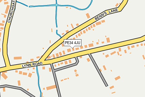 PE34 4JU map - OS OpenMap – Local (Ordnance Survey)