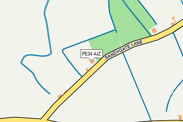 PE34 4JZ map - OS OpenMap – Local (Ordnance Survey)