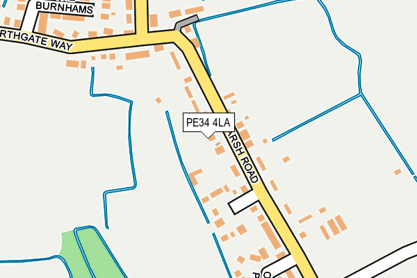 PE34 4LA map - OS OpenMap – Local (Ordnance Survey)