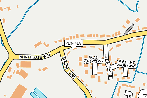 PE34 4LG map - OS OpenMap – Local (Ordnance Survey)