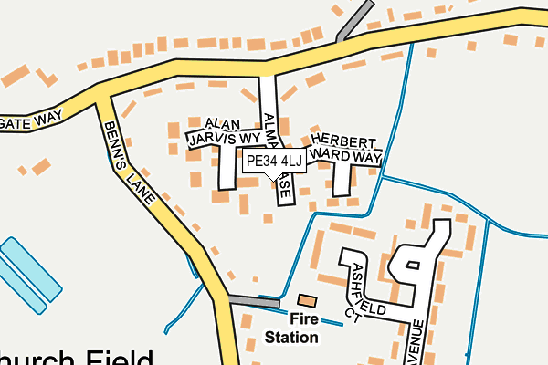 PE34 4LJ map - OS OpenMap – Local (Ordnance Survey)