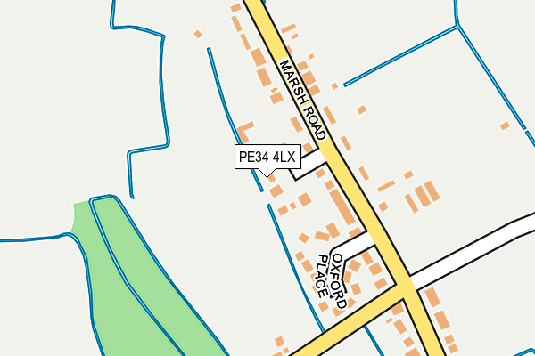 PE34 4LX map - OS OpenMap – Local (Ordnance Survey)