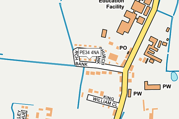 PE34 4NA map - OS OpenMap – Local (Ordnance Survey)