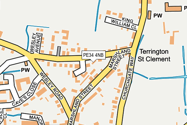 PE34 4NB map - OS OpenMap – Local (Ordnance Survey)