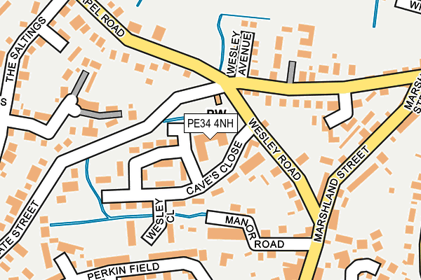 PE34 4NH map - OS OpenMap – Local (Ordnance Survey)