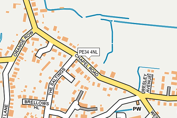PE34 4NL map - OS OpenMap – Local (Ordnance Survey)