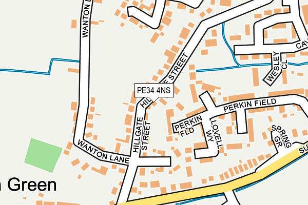 PE34 4NS map - OS OpenMap – Local (Ordnance Survey)