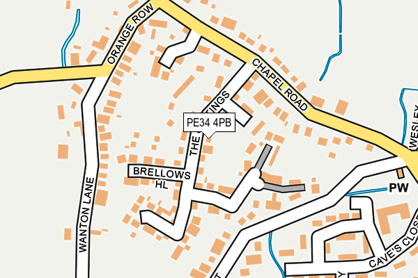 PE34 4PB map - OS OpenMap – Local (Ordnance Survey)