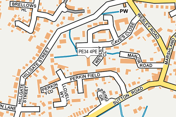 PE34 4PE map - OS OpenMap – Local (Ordnance Survey)
