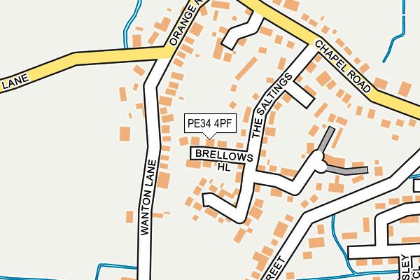 PE34 4PF map - OS OpenMap – Local (Ordnance Survey)