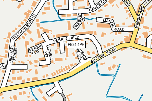 PE34 4PH map - OS OpenMap – Local (Ordnance Survey)