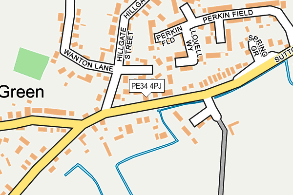 PE34 4PJ map - OS OpenMap – Local (Ordnance Survey)