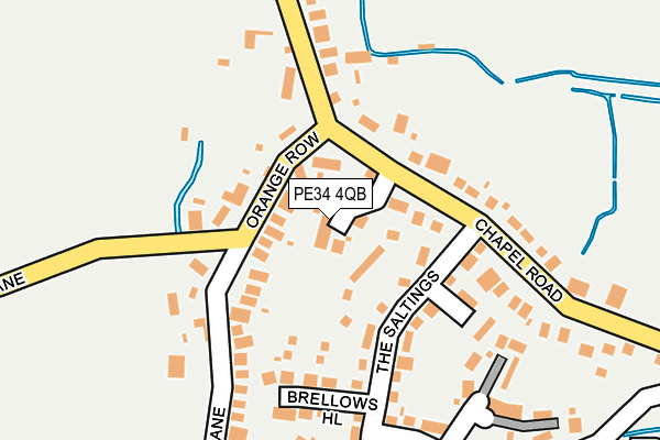PE34 4QB map - OS OpenMap – Local (Ordnance Survey)