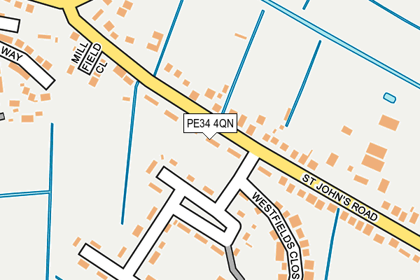 PE34 4QN map - OS OpenMap – Local (Ordnance Survey)