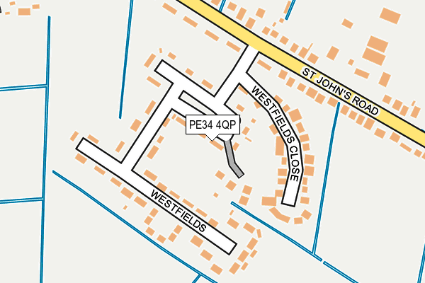 PE34 4QP map - OS OpenMap – Local (Ordnance Survey)