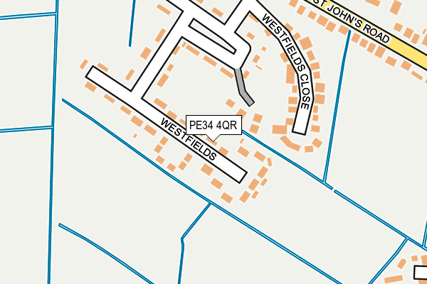 PE34 4QR map - OS OpenMap – Local (Ordnance Survey)
