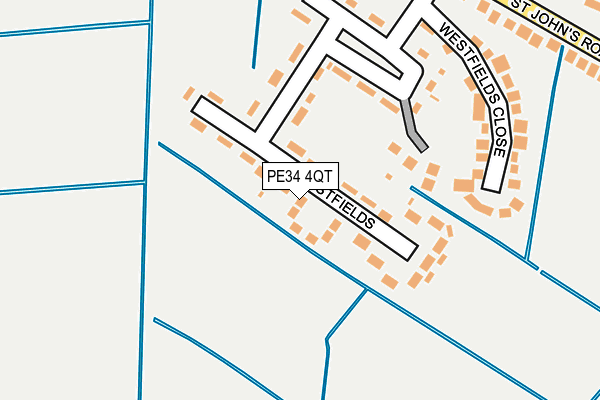 PE34 4QT map - OS OpenMap – Local (Ordnance Survey)