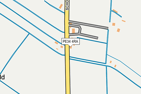 PE34 4RA map - OS OpenMap – Local (Ordnance Survey)