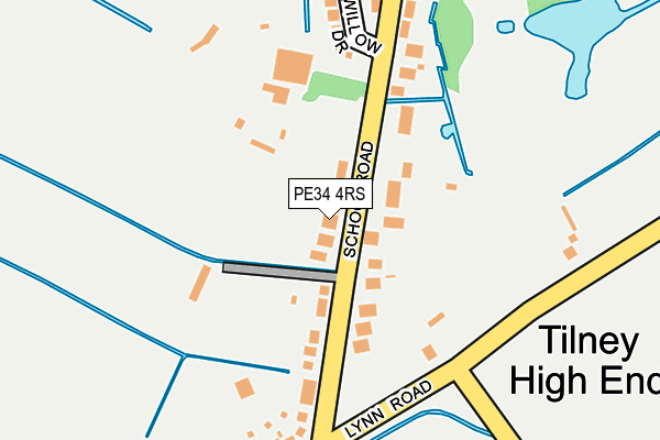 PE34 4RS map - OS OpenMap – Local (Ordnance Survey)