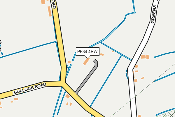 PE34 4RW map - OS OpenMap – Local (Ordnance Survey)
