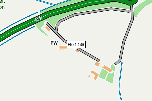 PE34 4SB map - OS OpenMap – Local (Ordnance Survey)