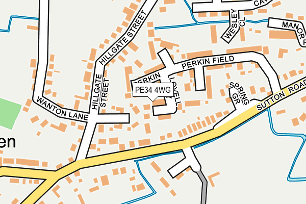 PE34 4WG map - OS OpenMap – Local (Ordnance Survey)