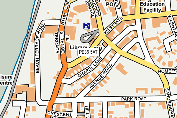 PE36 5AT map - OS OpenMap – Local (Ordnance Survey)