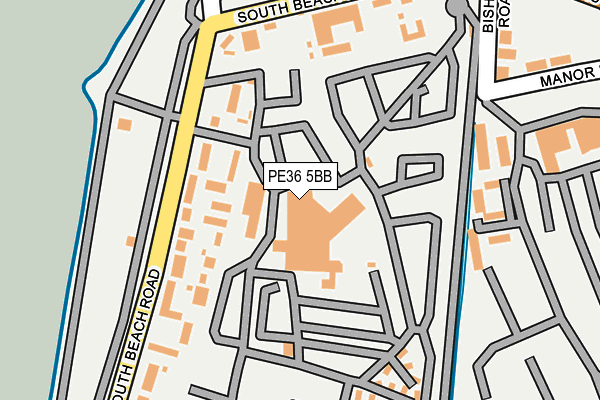 PE36 5BB map - OS OpenMap – Local (Ordnance Survey)