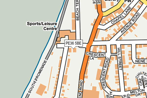 PE36 5BE map - OS OpenMap – Local (Ordnance Survey)