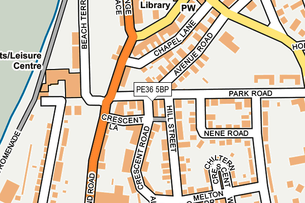 PE36 5BP map - OS OpenMap – Local (Ordnance Survey)