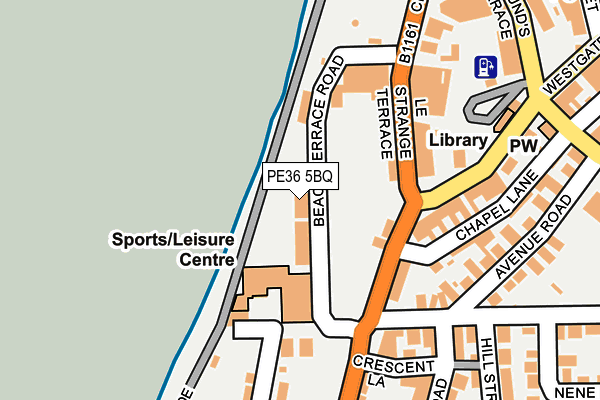 PE36 5BQ map - OS OpenMap – Local (Ordnance Survey)