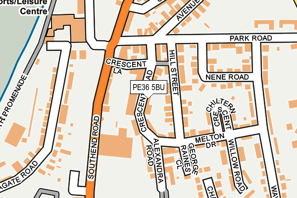 PE36 5BU map - OS OpenMap – Local (Ordnance Survey)