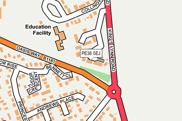 PE36 5EJ map - OS OpenMap – Local (Ordnance Survey)