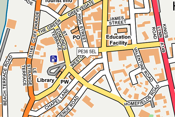PE36 5EL map - OS OpenMap – Local (Ordnance Survey)